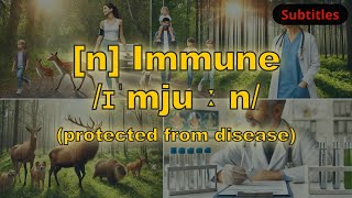 n Immune meaning protected from disease with 5 examples [upl. by Nujra]