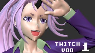 VOD Shion sculpt for 3D printing  Part 1 [upl. by Dalohcin]