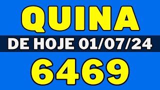 🍀Quina 6469  Resultado Quina 6469  Quina de hoje 6469 010724 [upl. by Teodoro]