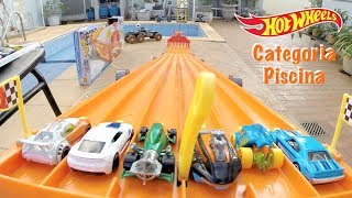 Hot Wheels Pista 6 Lane Raceway Brancoala Racer  Carrinhos 57 [upl. by Eberto]