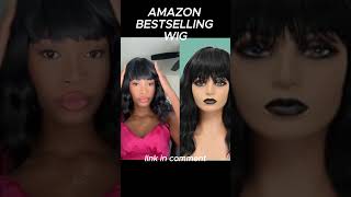 Amazon Bestselling Wig under 20  Wavy Short Curly Bob Wig with Bangs amazonwigs [upl. by Oiralih613]