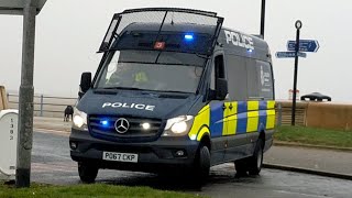 Lancashire Constabulary OSU on scene in Morecambe [upl. by Olaznog187]