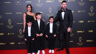 Siempre ellos así llegó la familia Messi al Balón de Oro 2023 [upl. by Spiro342]