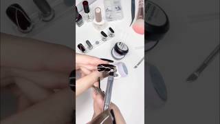 Long Almond Silver Metallic Press On Nails🩶✨ nails nailart asmr shorts [upl. by Benni80]