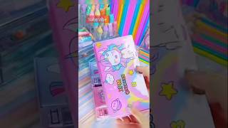 Unicorn Pencil Box 🦄🩷🌈👀✨ youtubeshorts trending viral beautiful unicornstationary unicornstuff [upl. by Livia]