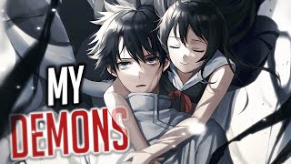 Nightcore  Demons Rock Version Lyrics [upl. by Razal]