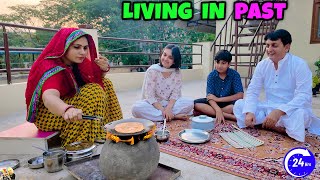 LIVING IN PAST  Comedy Family Challenge 24 hrs  Living without electricity  Aayu and Pihu Show [upl. by Ailaza631]