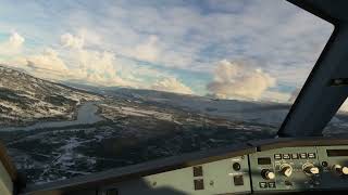 Landing in Akureyri Iceland  BIAR AEY  Akureyri Airport akureyri landingvideo landingview [upl. by Kolva90]