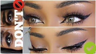 How to Easy Winged Eyeliner for Hooded Eyes for Beginners [upl. by Morena]