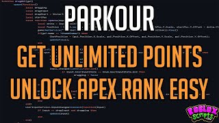 Roblox Parkour UNLIMITED POINTS SCRIPT  UNLOCK APEX RANK IN LESS THAN A DAY roblox [upl. by Natehc]