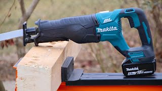 Makita DJR187 18V LXT brushless reciprocating saw work demo [upl. by Halet]