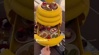 Check out the weirdest afternoon tea🤯🐝🍯luxury dubai richness [upl. by Aela]