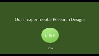 Quasi experimental research designs [upl. by Anora]