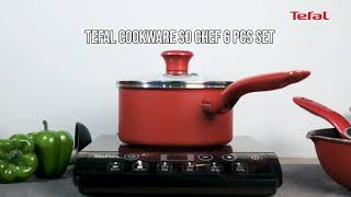 Tefal cookware so chef 6 pcs set G135S6 [upl. by Lonni993]