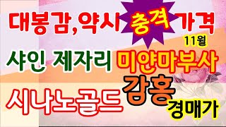 대봉감 약시감 충격 가격 미얀마 부사 감홍 11월 출발가격 삐그덕 [upl. by Lux320]