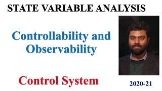 31 Controllability and Observability  State Space Analysis  Control System [upl. by Joby]