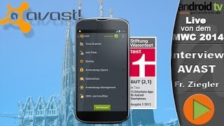 Avast Interview mit Marina Ziegler  MWC 2014  android tv GER [upl. by Guod]