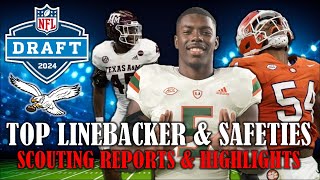 Top Linebacker amp Safety Targets for the Eagles in the 2024 NFL Draft  Eagles Draft Central [upl. by Ontine]