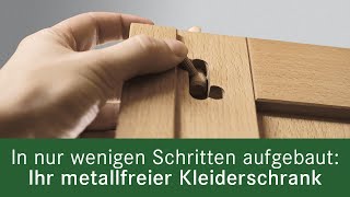 Metallfreier Kleiderschrank aufbauen 2türige Variante [upl. by Ainsworth]