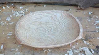 Bowl Carving Ash wood Part 1 [upl. by Eseila]