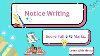 Notice Writing 55 Score step by step Full Marks Best Video for Language Studies ICSE pattern [upl. by Ayahsey]