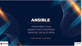 Learn Automate Linux system administration tasks by using Ansible online  Koenig Solutions [upl. by Paley]