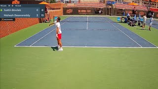 Nishesh Basavareddy Stanford Vs Justin Boulais Ohio State NCAA Singles Championships 2024 R32 [upl. by Lyrpa]