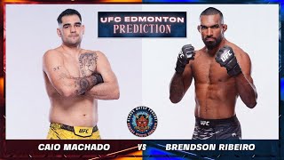 Caio Machado vs Brendson Ribeiro Prediction  UFC Edmonton Predictions  UFC EDMONTON BETTING [upl. by Allmon]