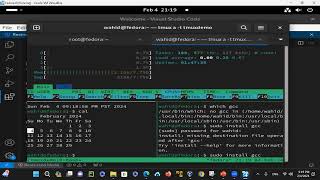 Linux Fedora Terminal Multiplexer Usage tmux [upl. by Ycul]