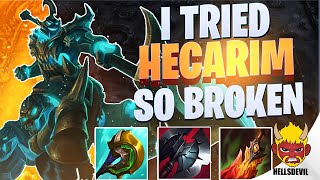 WILD RIFT  I Tried NEW Hecarim And Hes SO BROKEN  Hecarim Gameplay  Guide amp Build [upl. by Oilisab]