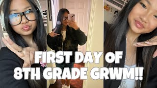 FIRST DAY OF 8TH GRADE GRWM I MISSED THE BUS [upl. by Nonek]