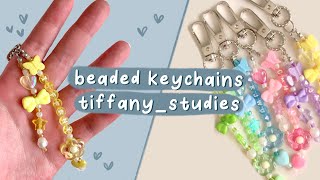 how to make cute beaded keychains  tutorial  tiffanystudies [upl. by Adeuga854]