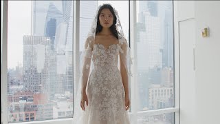 WEDDING DRESS TRENDS Mira Zwillingers SpringSummer 2025 Collection at NY Bridal Fashion Week [upl. by Annairdna]