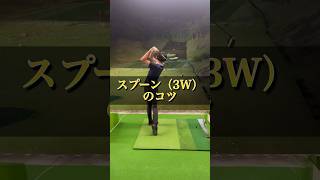 【スプーンの打ち方】 ゴルフレッスン ゴルフ初心者 美しいスイング ゴルフスイング 下回りスイング ゴルフ女子 [upl. by Petronille]