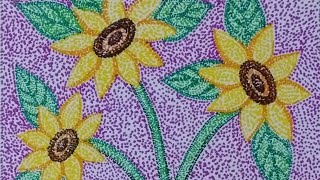 Stippling ArtDrawing Tutorial  Flower pot made by dots Pointillism Easy Pointillism Art [upl. by Orren944]