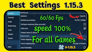 PPSSPP Best Settings For Android  No Lag Smooth Gameplay [upl. by Annairda]