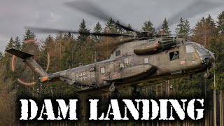 Dam landing of a German Air Force CH53 helicopter [upl. by Sherrard871]