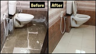 How to clean Bathroom Tiles  సులభంగా టైల్స్ క్లీనింగ్  Clean tiles easily  Bathroom cleaning tips [upl. by Cecily]