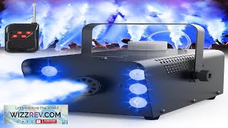 Theefun Fog Machine 6 Stage LED Lights with 7 Colors Strobe Effect Review [upl. by Kevon]