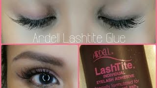 IN DEPTH Tutorial Ardell Lashtite Glue  Apply Under My Natural Lashes [upl. by Costa]