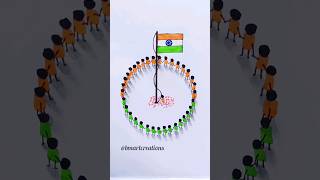 Independence Day 3d Art 🇮🇳😍💕 bmartcreations 3dart 3d shorts creative art youtubeshorts diy [upl. by Nonnerb]