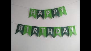 DIY  Como Hacer Banderines de Cumpleaños [upl. by Heim]