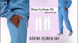 Muna Eşofman Altı Kalıbı ve Dikimi  How to sew tracksuit bottom [upl. by Glenn658]