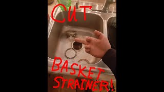 I removed a stuck kitchen sink basket strainer with bolt cutters [upl. by Yllac]