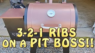 321 Ribs ON A Pit Boss Smoker  DELICIOUS [upl. by Lirpa]