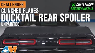 20082019 Challenger Clinched Flares Ducktail Rear Spoiler  Unpainted Review amp Install [upl. by Onnem]