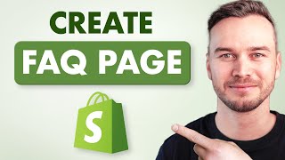 How to Create a FAQ Page in Shopify  Step by Step [upl. by Vallery]