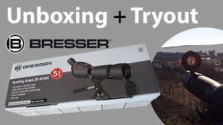 Bresser Spotting Scope 2060X60  Unboxing  Tryout [upl. by Micaela]