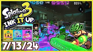 Splatoon 3  Ink It Up 71324 Summer Time Squid Summerfest 2024 Team Theme Park [upl. by Enixam]