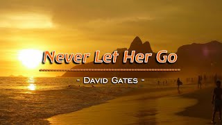 Never Let Her Go  KARAOKE VERSION  as popularized by David Gates [upl. by Ralyks]